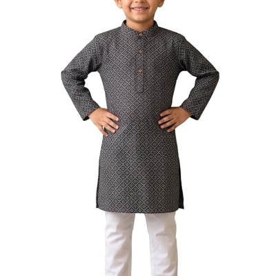 Cotton Blend Kurta Pyjama for Boys 