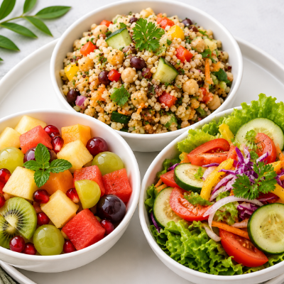 Boiled Grains + Salad